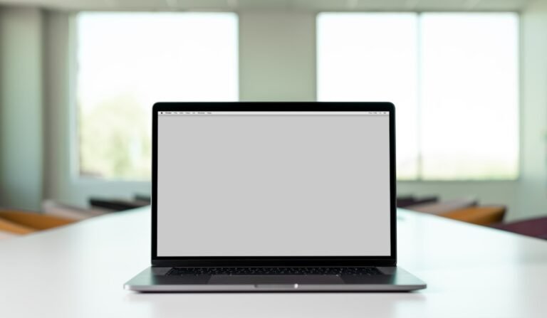 Laptop workspace illustrating a PDF being prepared to meet an online form file-size limit