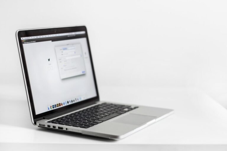 Scanned PDF document on a laptop before OCR text recognition